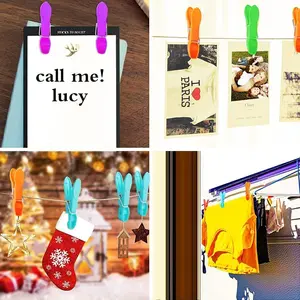 24 Buah Peniti Pakaian Laundry Plastik Klip Pasak Gantung Klip Makanan Rumah Tangga Jepitan Kaus Kaki Tempat Rak Pengering Pakaian Dalam 12 pasak penjualan terbaik - №