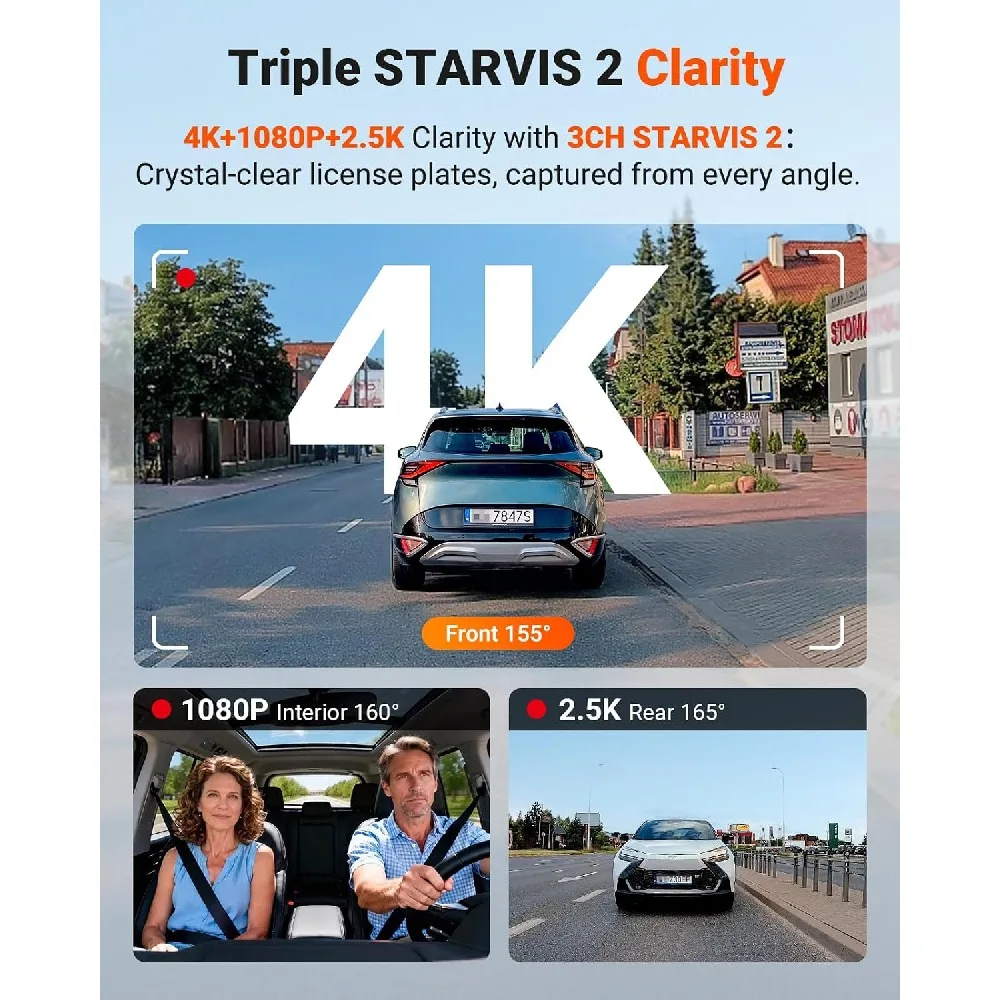 WIFI Cam 3 Camera 1080P Car DVR 2/3Lens Camera Video Recorder Black Box Dash Cam Auto Loop Recording Car Accessories