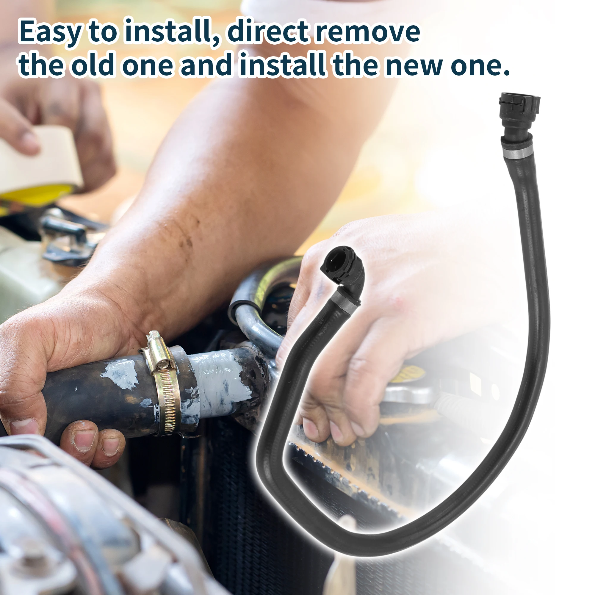 Motoforti Tubo Flessibile Riscaldatore Tubo Flessibile di Uscita Del Radiatore Tubo per BMW X3 06 No.64213400417 Tubo Del Liquido di Raffreddamento In Gomma Nero 1 Pz