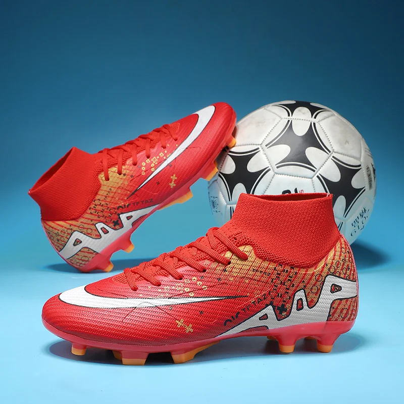 

Men Football Shoes Professional Society Casual Soccer Shoes Field Women TF/FG Sneaker Long Spikes Indoor Original Football Boots
