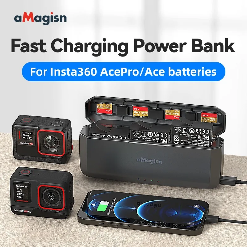 

aMagisn for Insta360 Ace Pro Fast Charging Power Bank Power Bank Sports Accessory