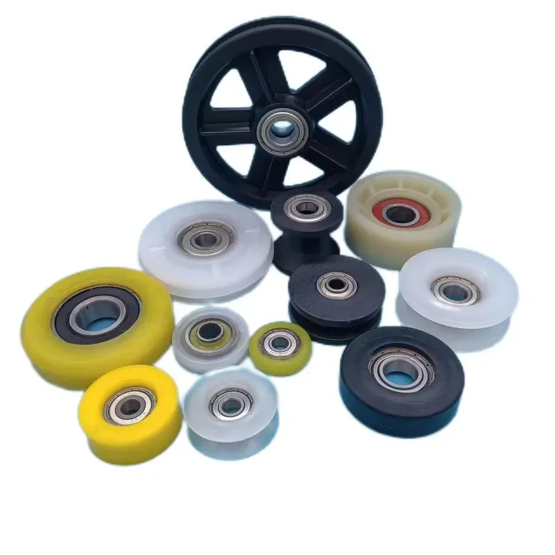 Custom nylon pulley, stainless steel nylon pulley block, black rope with hook nylon pulley wheel 1