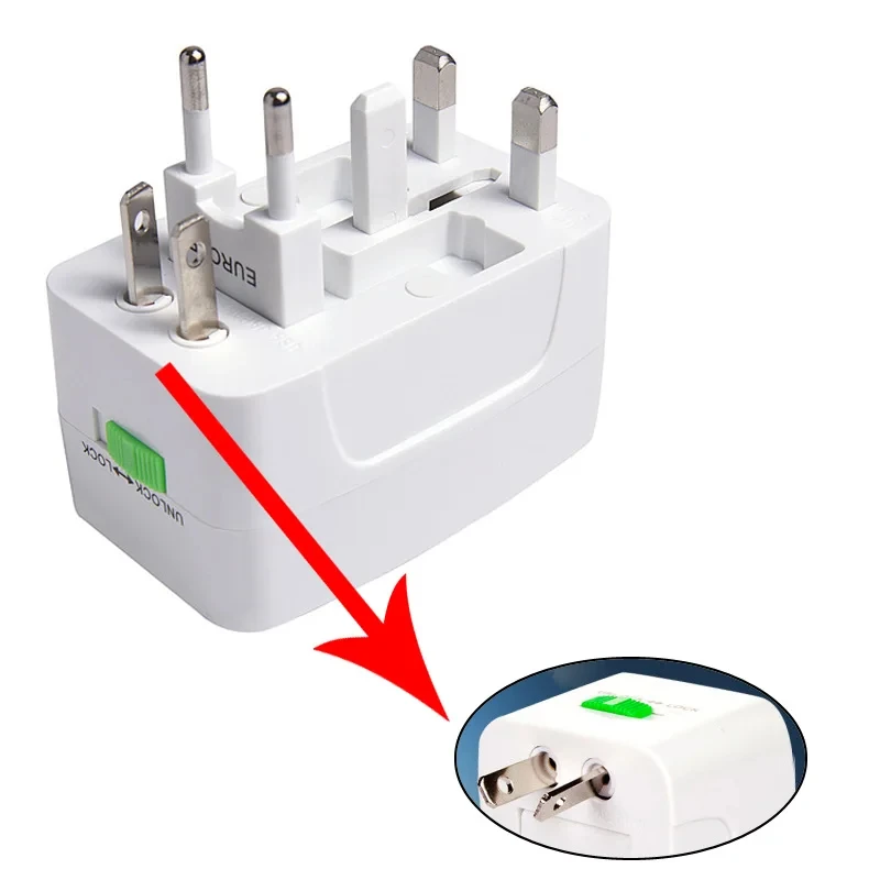 Adaptateur International pour EU US UK AU, prise universelle, adaptateur de voyage mondial, Conversion de puissance, chargeur AC multifonction