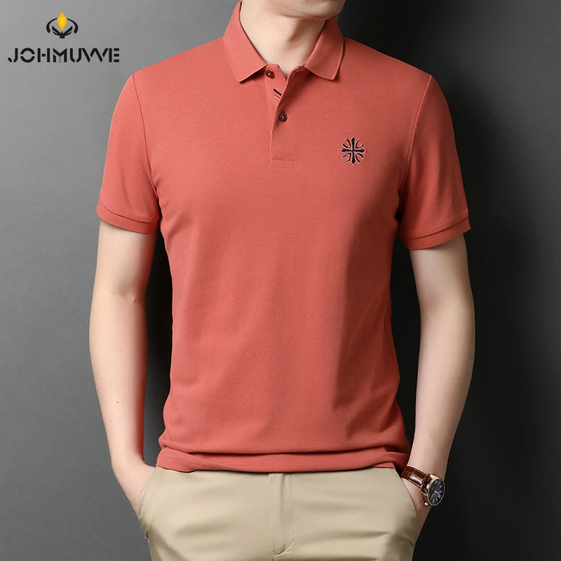 Men\'s Embroidered Casual Fashion Short Sleeved POLO Shirt Summer Comfortable Top