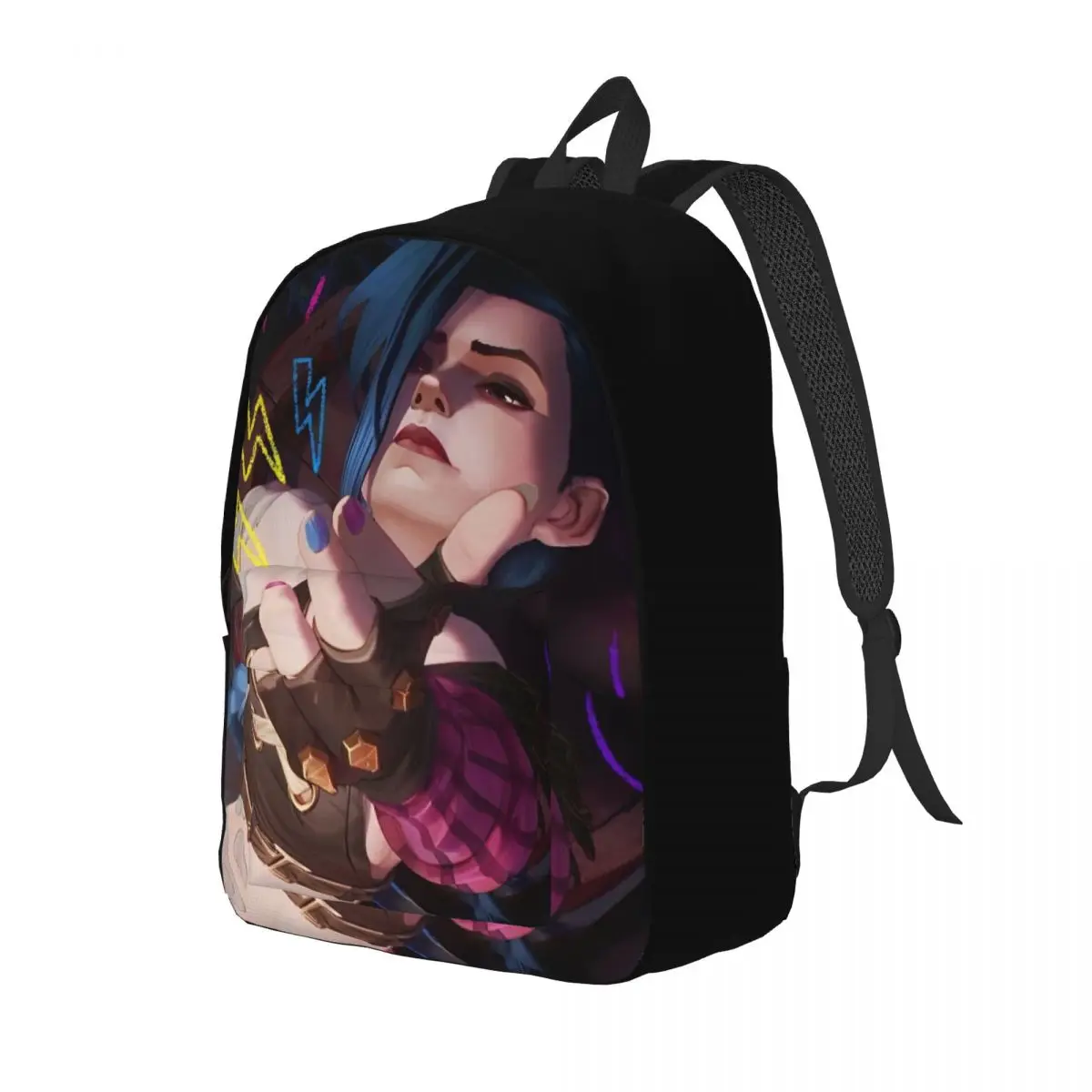 Arcane Jinx Arcane Classical Backpack Outdoor Student Work Fantasy Animation Daypack for Men Women College Canvas Bags