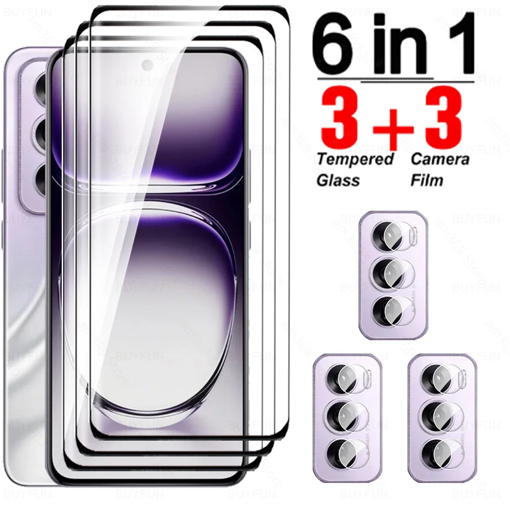 6in1 Curved Tempered Glass For Oppo Reno12 Pro Screen Protector HD Cover Lens Film Appo Orro Reno 12 Reno12Pro 12Pro 5G Global