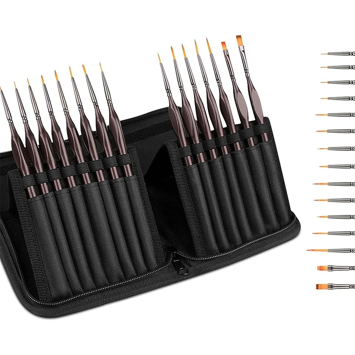 Detail Paint Brush Set, 15 PCS Small Professional Miniature Paint Brush Paint Brushes, Artist Detail Brush