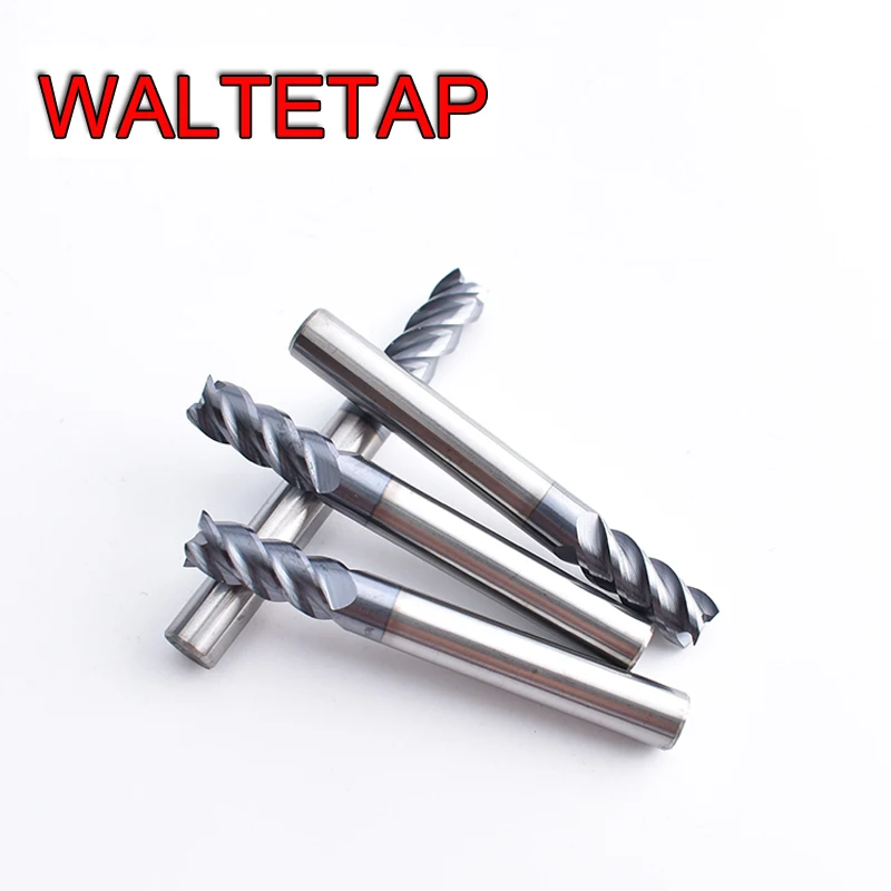 

WALTETAP 60° solid tungsten carbide end mill 4 flutes square end mills HRC60 1MM 1.5MM 2MM 2.5MM 3MM 4MM 5MM 6MM 8MM 10MM 12MM