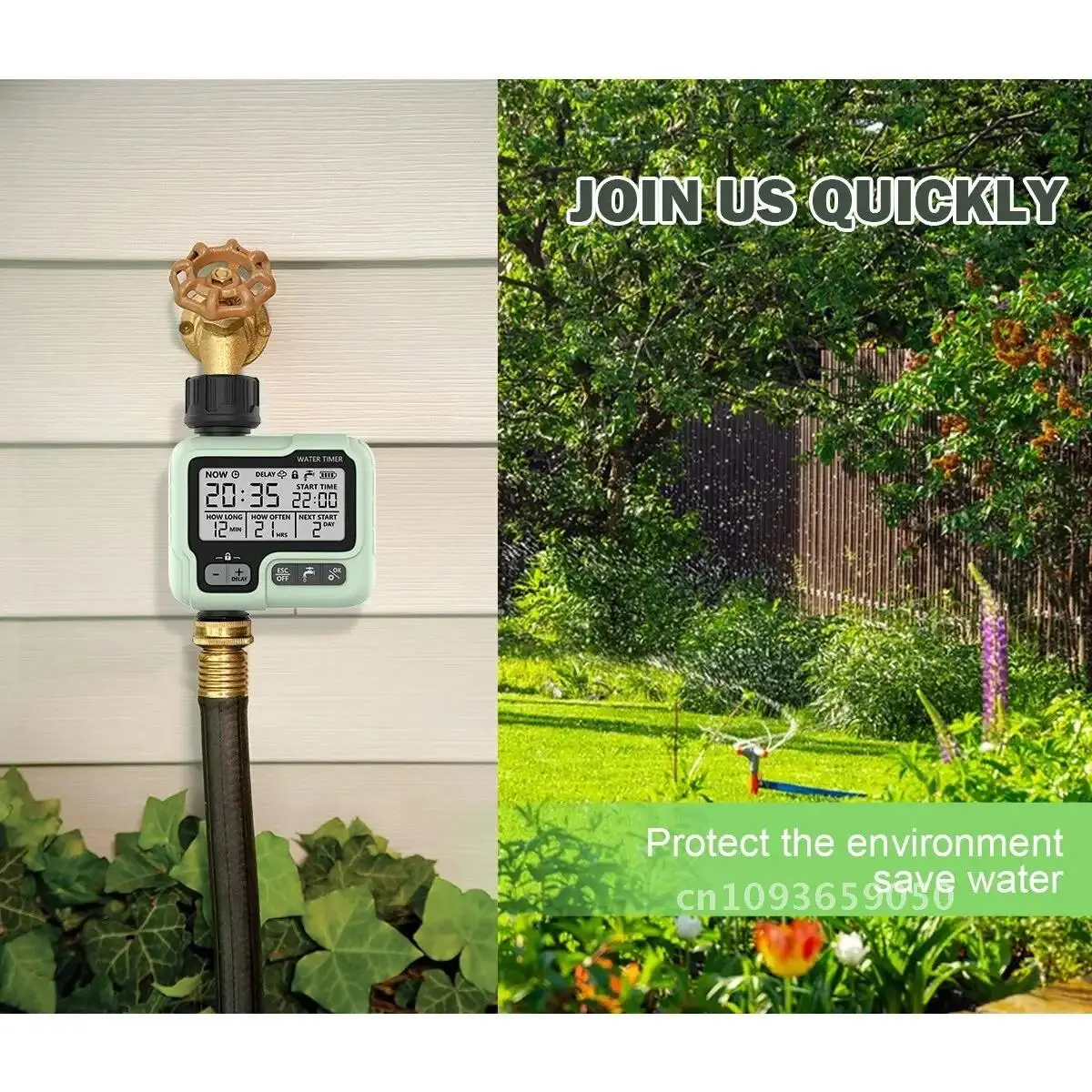 HCT-322 Automatic Water Timer Garden Digital Irrigation Outdoor Sprinkler Intelligent Water&Time To Save Machine Used