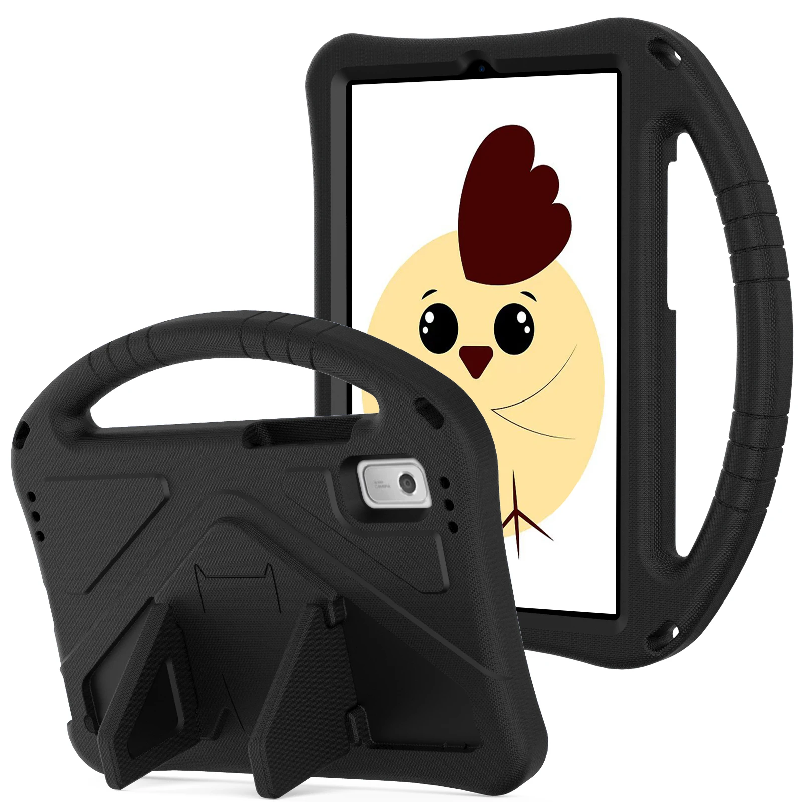 

For Lenovo Tab M9 Handle Design Tablet Case Kickstand Shockproof EVA Protective Cover - Black