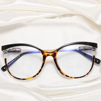 Lunettes de vue BEMORE Butterfly anti-lumière bleue TR90 en métal, myopie, verres progressifs, lunettes médicales pour femmes 3