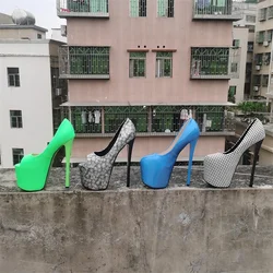SDTRFT Platforms Stilettos 22cm Ultra Thin High Heels Ladies Shoes Woman Catwalk Shows Cosplay Pole Dance Pumps Sapato Feminino