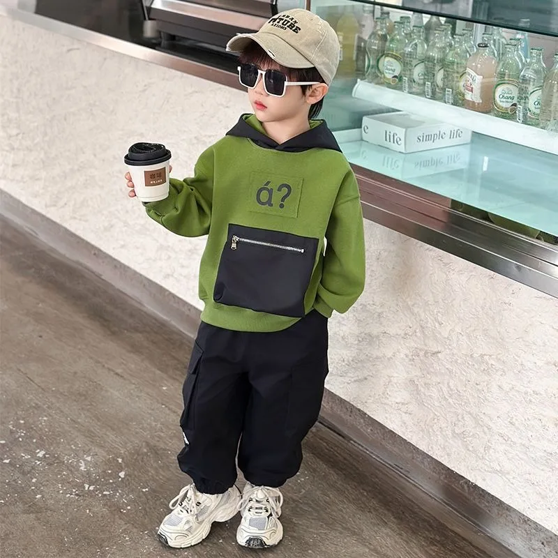 

Hoodies Set Autumn Winter Wear Korean Kids Clothes Child Boy Children's Clothing Boy's Sweatshirt Top Bottom Boys Sets Suit 2025