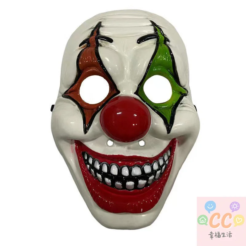 Masque d'horreur d'halloween, Clown aux yeux de printemps, crâne de Vampire, Script Kill, accessoires de déguisement effrayants