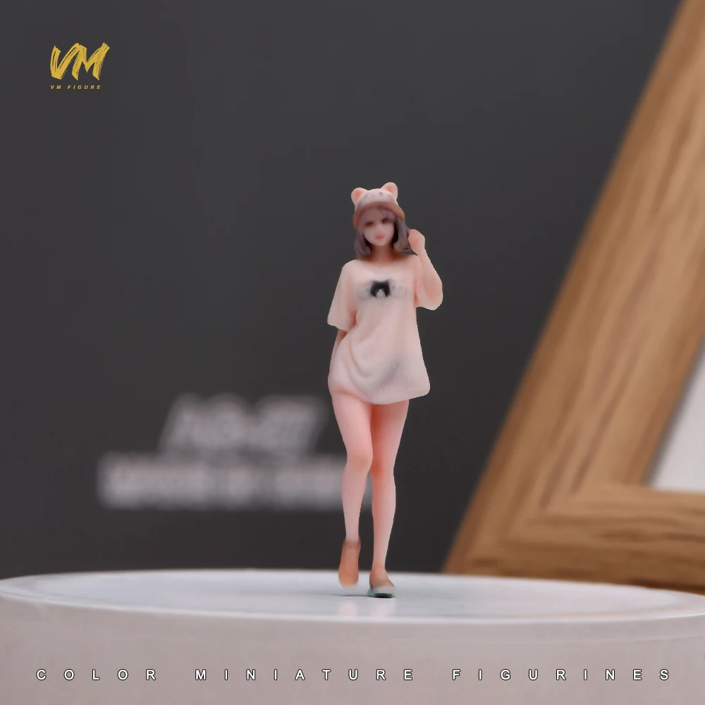 3D Miniatur-Figuren 1/64 Rennfahrerin Professionelle Fotografin Lässiger Mann Mädchen Szenerie-Requisiten Modellansicht Ornamente Fahrzeug-Dekoration – Detail 26