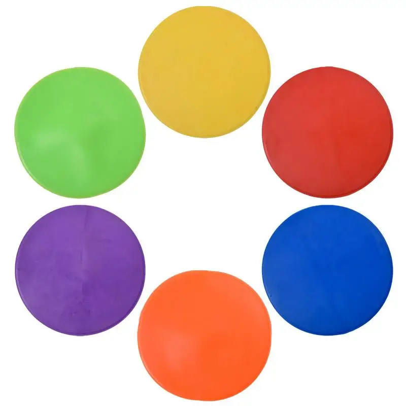 

Poly Spots Floor Markers Color Plane Logo Plate Non-Slip Agility Dots Perfect For Sports Soccer Basketball Gym Training Dance