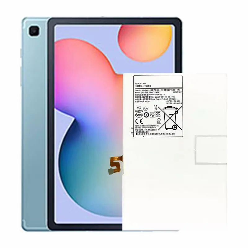 For Samsung Galaxy Tab S6 Lite P610 P619 S6e T720 T725 EB-BT725ABU 3.85V 7040mAh Rechargeable Li-ion Tablet Replacement Battery