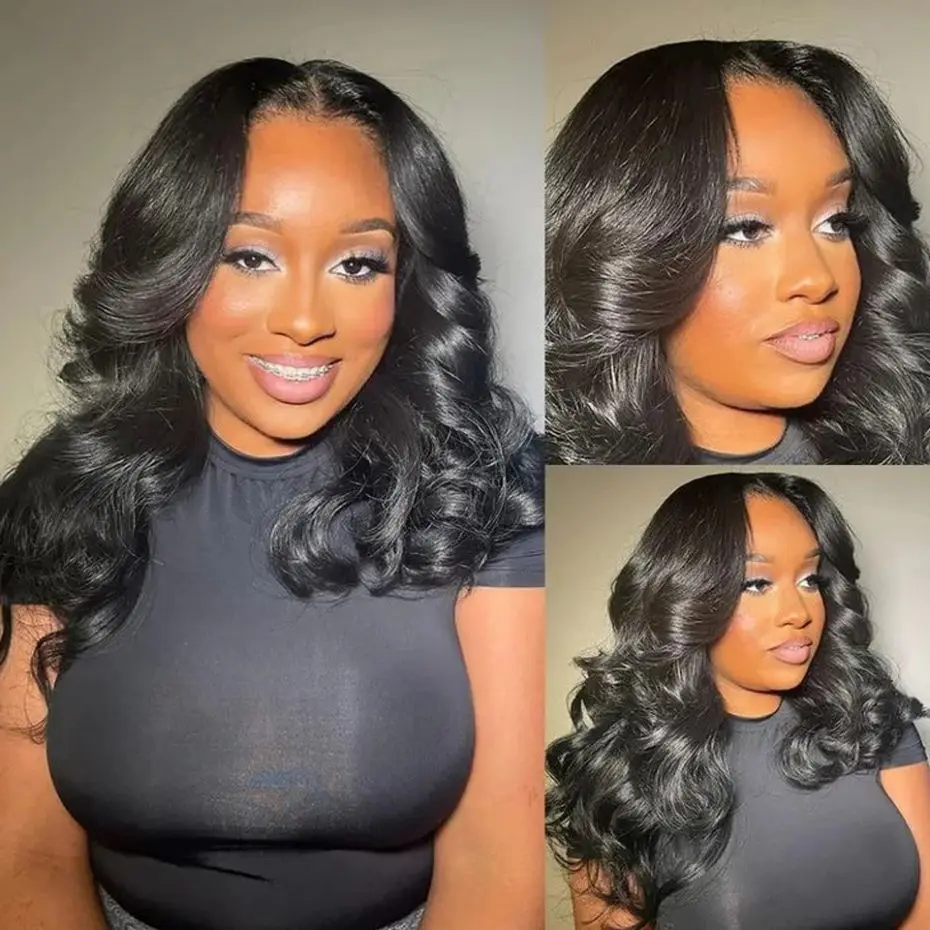 Body Wave Short Bob Wig 13x4 Lace Front Human Hair Wigs for Women Pre Plucked 4x4 Closure Wig Transparent 180% Brazilian Remy