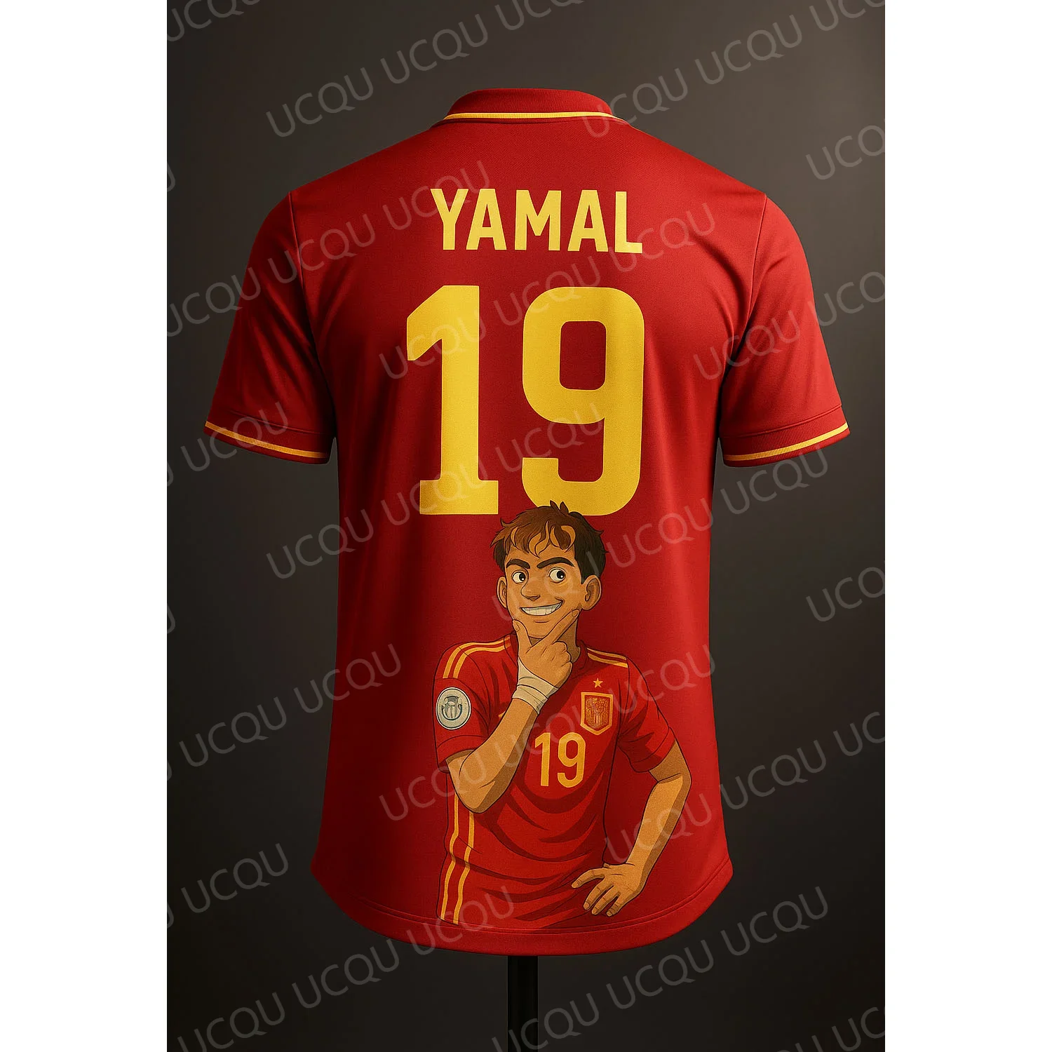 YAMAL 19 España personajes de dibujos animados camiseta de fútbol camisa impresa 3D Fanwear edición limitada estilo streetwear cómodo