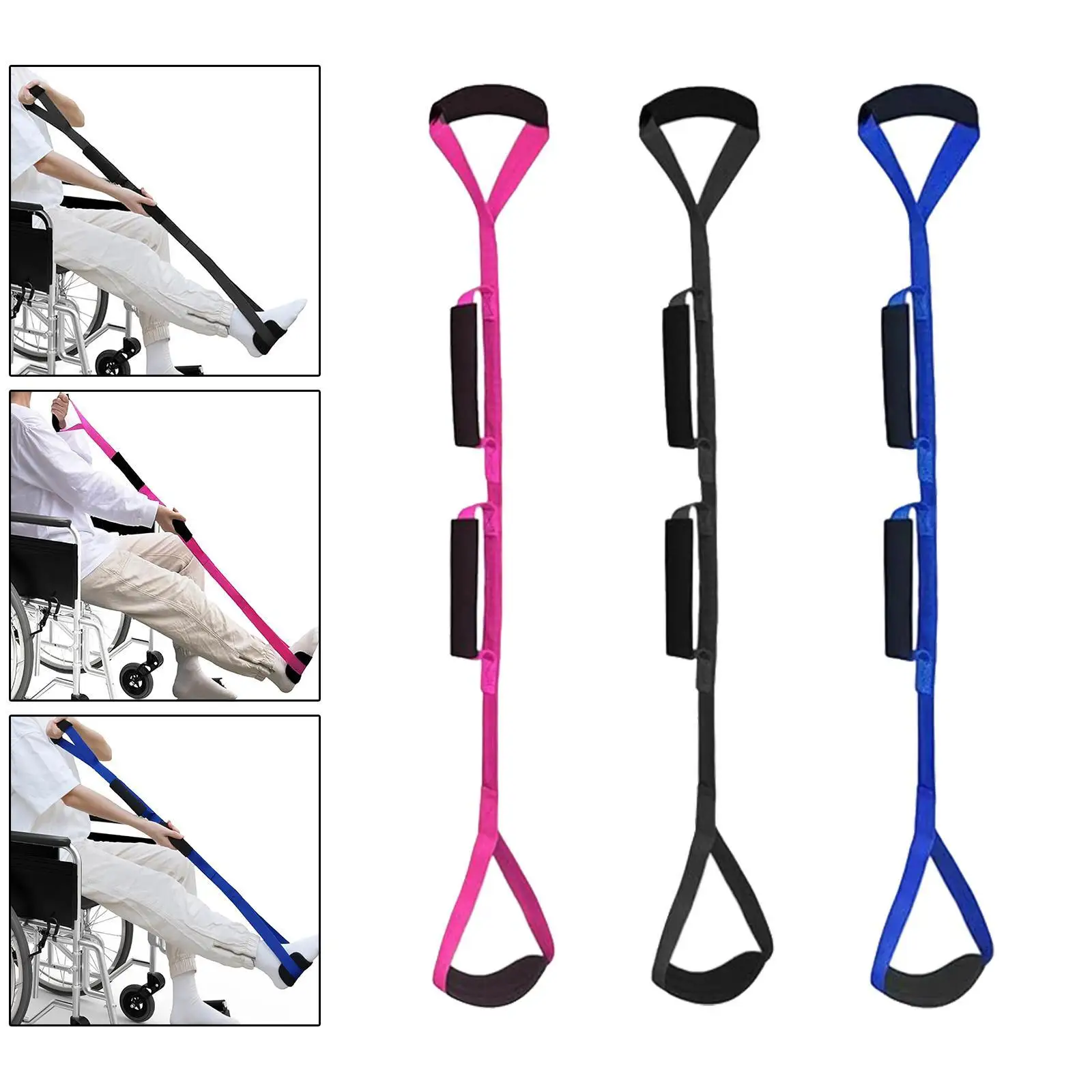 

Foot Lifter Strap W/ Soft Foot Pad Mobility Lift Raiser for Couch Getting Legs in and Out of Bed Car Handicap