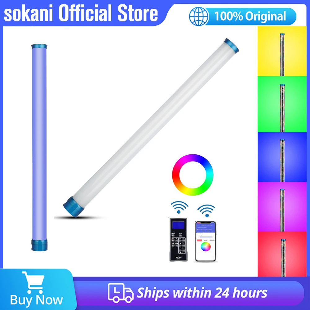 

Sokani X15 RGB светодиодный светильник для видеосъемки 15 Вт Wand Stick Ручная лампа для льда для YouTube Tiktok Vlog Studio Видео Фотографии Filmmakers