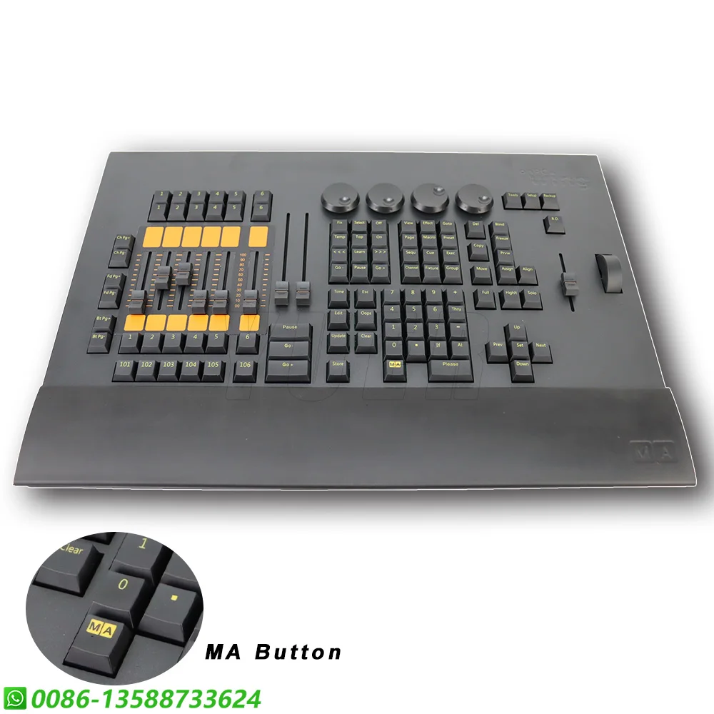 Aile de Fader de Commande Professionnelle, Contrôleur d\'Éclairage de Scène, Console MA2, Tête Mobile, DMXorgParty, 2048 Paramètres