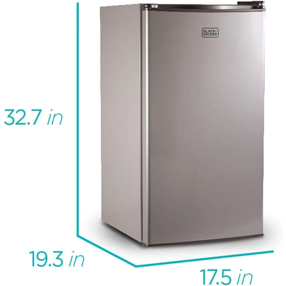 Única porta compacta mini refrigerador com congelador, energia estrela, 3,2 fósseis cúbicos Vcm gray