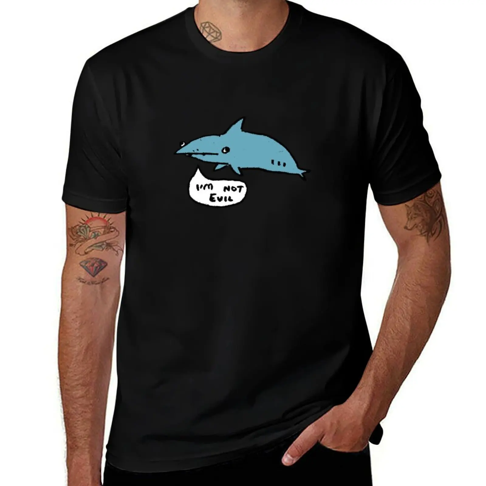 

Sharks Aren't Evil T-Shirt t shirts for man cotton t shirt custom print T-Shirt