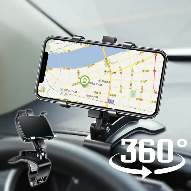 ผู้ถือโทรศัพท์ Universal Car Stand Dashboard รถคลิป Mount GPS วงเล็บโทรศัพท์มือถือสนับสนุนสําหรับ iPhone Samsung Xiaomi