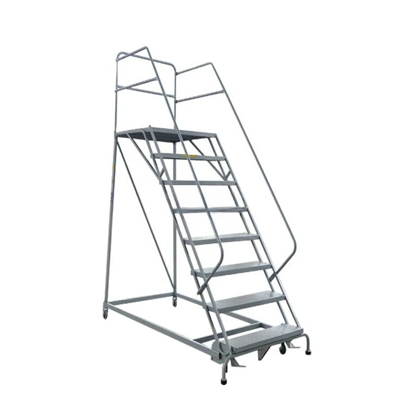 304 stainless steel ladder, mobile platform ladder, foldable, movable