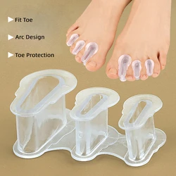 1 paio Hammer Gel Thumb Foot Care Splitter Bunion Corrector separatori di sovrapposizione in Silicone alluce valgo Toe ortesi Clip pad