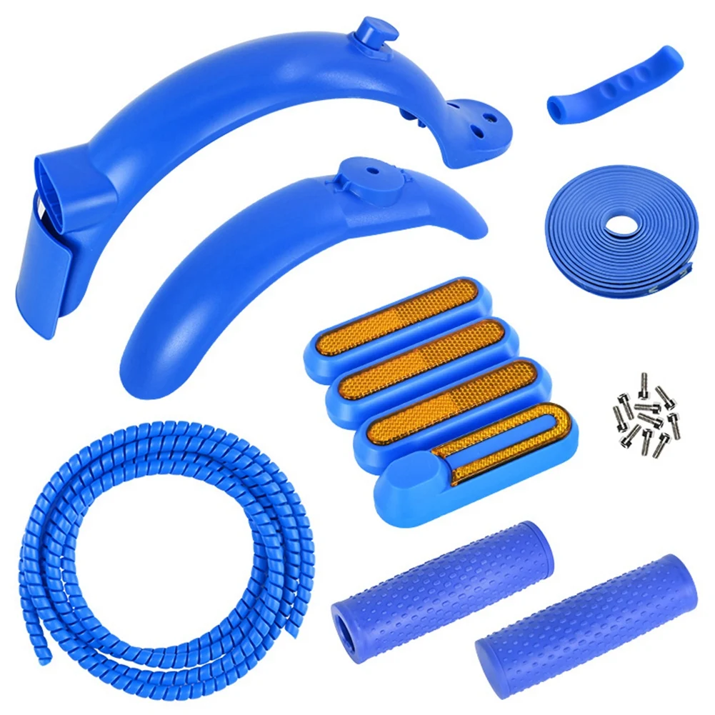 Electric Scooter Fender Line Tube Anti-Collision Strip Handlebars Grip for Xiaomi M365 Pro 2 Scooter Parts,Blue