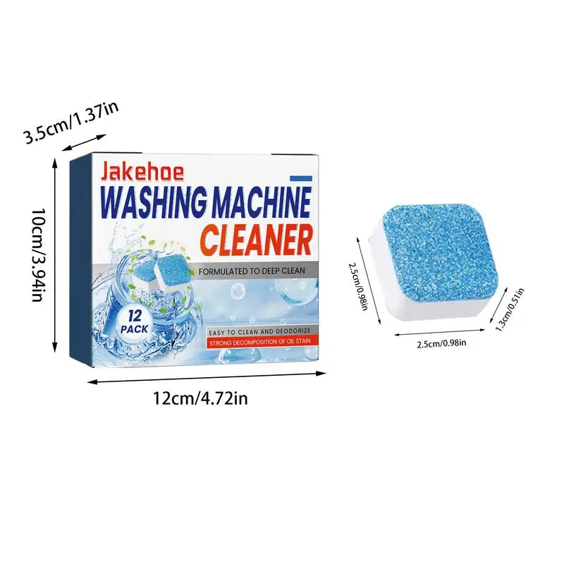 Washing Machine Cleaning Tablets Box Of 12pcs Deep Cleaning And Odor Removing Tablets For Washer Laundry Supplies