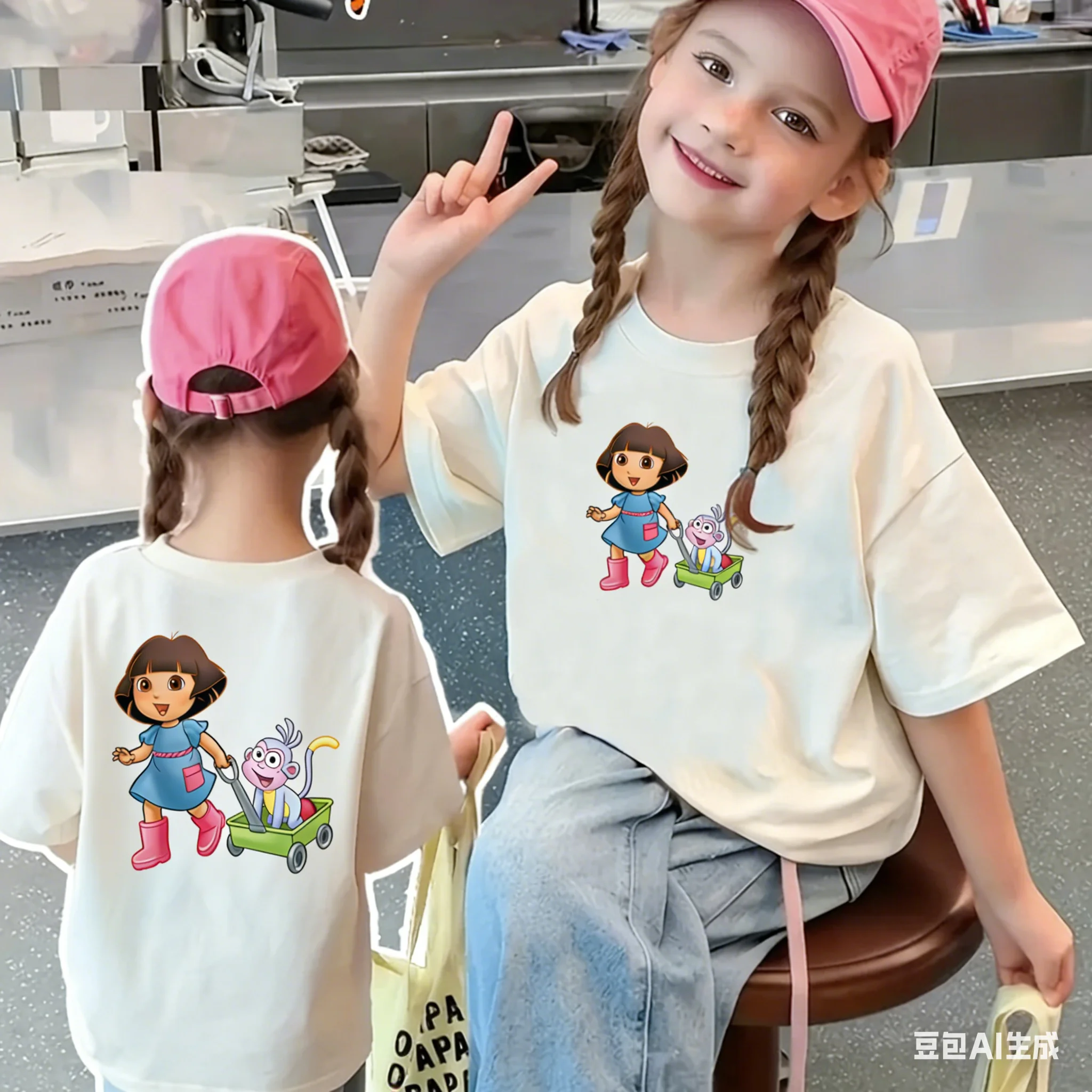 Nickelodeon Bestseller: Nick, Dora, T-Shirt aus 100 % Baumwolle, weiche und bequeme Kleidung für Jungen und Mädchen für Kinder