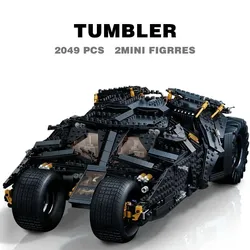 2049 PCS Tumbler Black Sports Car Building Blocks Bricks Toy Birthday Christmas Gift Compatible 76023 83663 76240