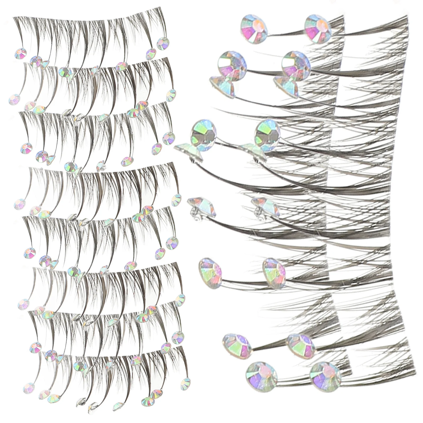 10 sztuk rzęs luzem, lekkie sztuczne rzęsy, modelujące kształt oka, efekt błyszczący, idealne dla mamy, żony, dziewczyny.