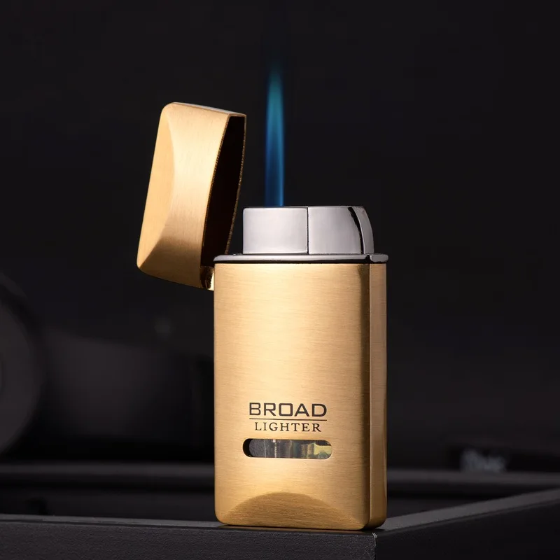 Metal Cigarette Lighter Windproof Flame Smoking Accessories Butane Gas Lighters Torch Lighter For Men Smoke Fire Gifts Gadgets