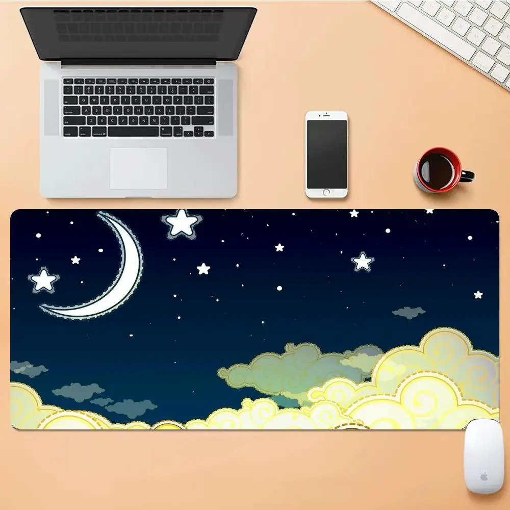 

Dreamy starry sky Mouse Pad Desk Mouse Pad Cute HD Desk Pad Extended Gaming Keyboard Mats Large XXL Gamer Mousepad 90x40