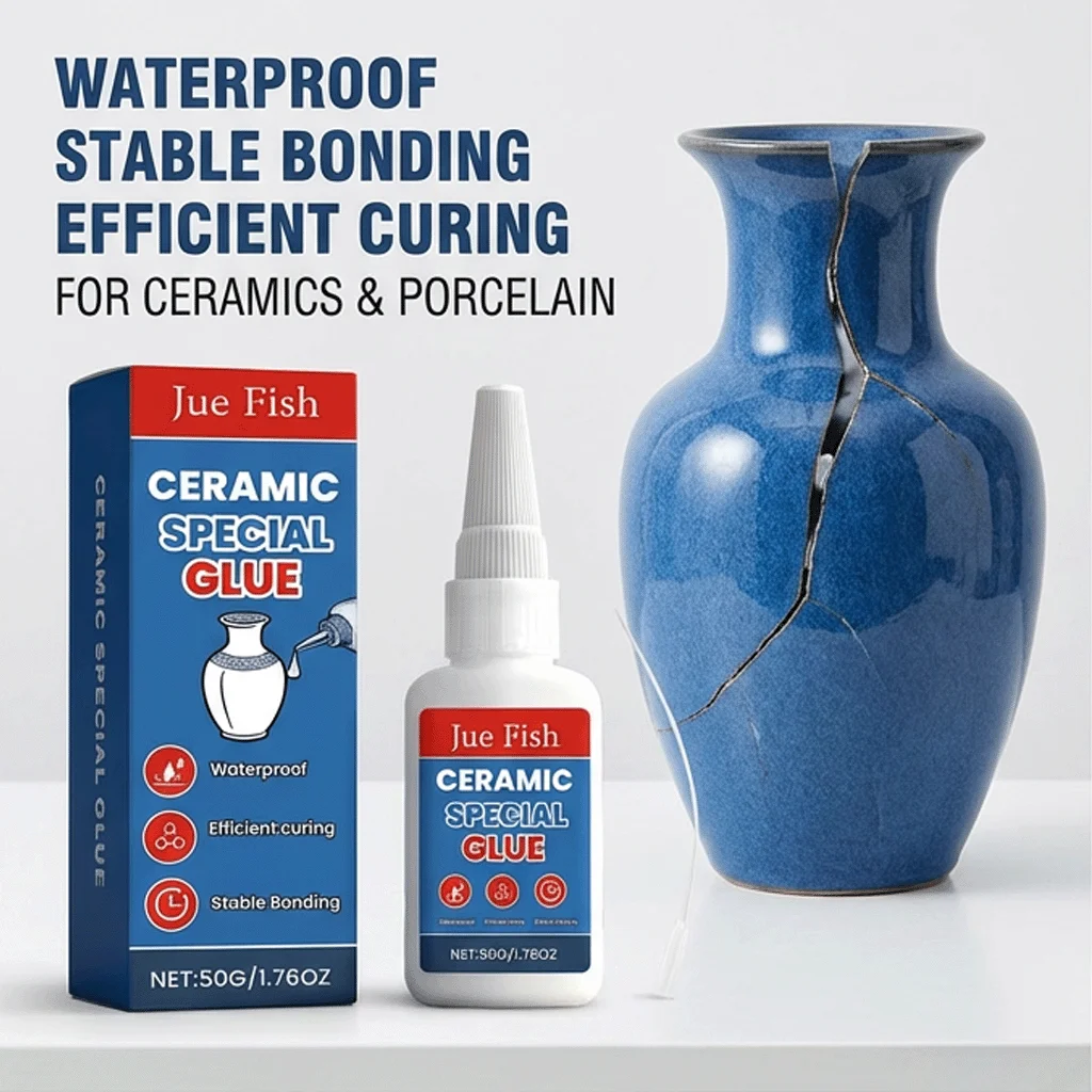 

Клей для керамики, жидкий, прочный, для ремонта фарфора, керамики, водостойкий, для ваз, кружек, поделок, с пипеткой, 50 г