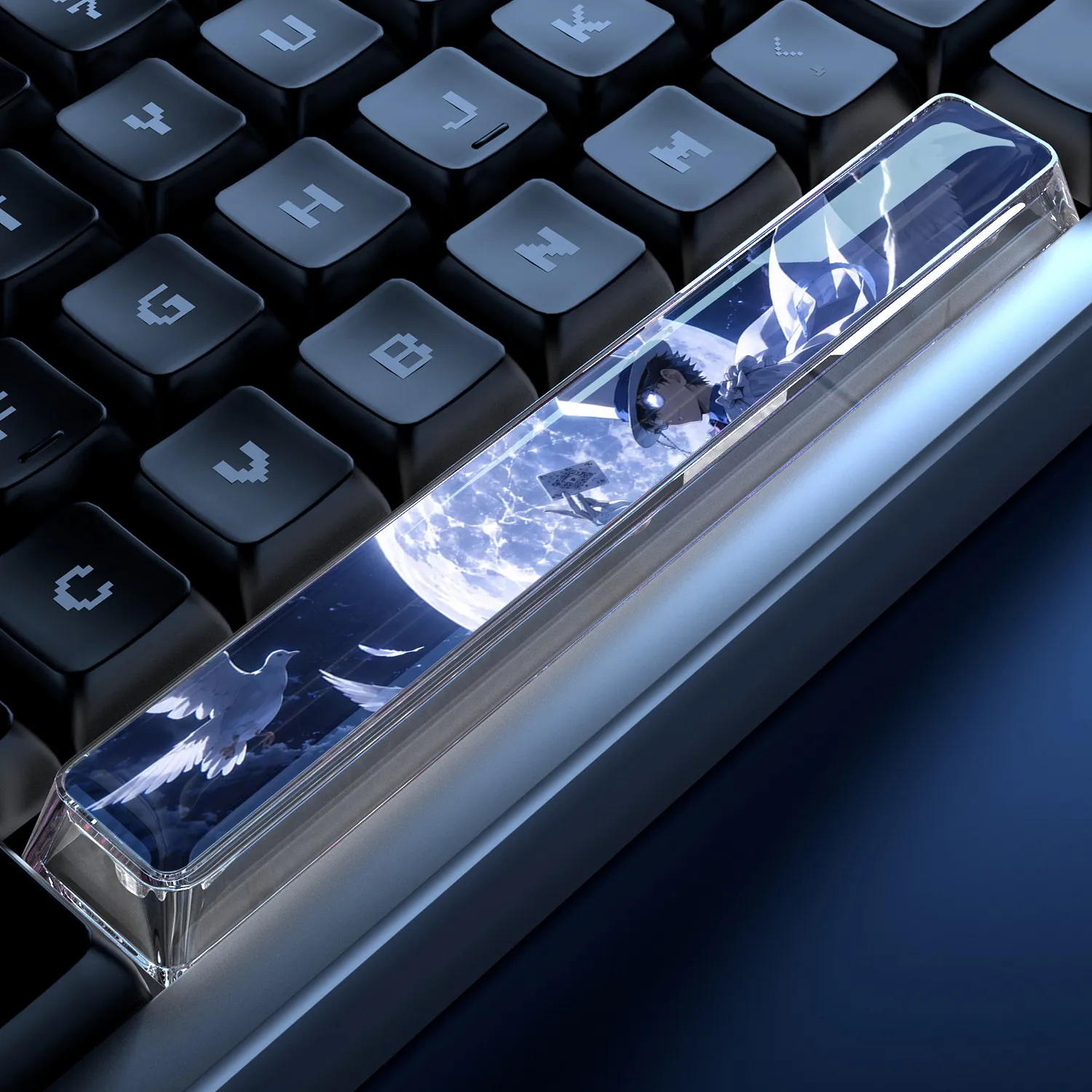compativel-com-teclado-mecanico-de-eixo-cruzado-detective-cona-625u-space-keycap-single-cartoon-kudo-shinichi-tecla-translucida