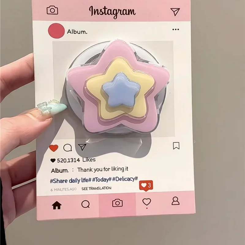 

Korean Cute Cartoon Stars For Magsafe Phone Grip Tok Griptok Stands For IPhone Samsung Google Universal Foldable Magnetic Holder