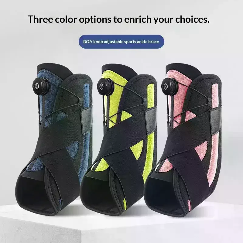 /Kuz/Adjustable Rotating Buckle Ankle Support Sleeve Compression Strap Double Side Spring Support Running Basketball 1Pcs