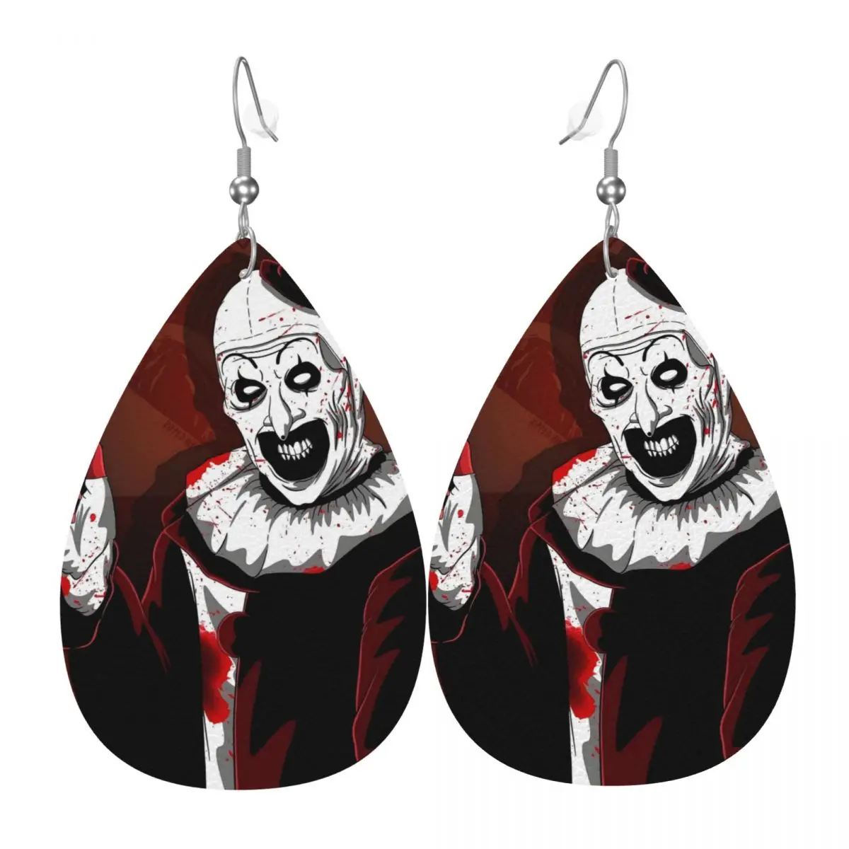 

Изготовленные на заказ кожаные серьги-капли из фильма ужасов T-Ter Pangerсонализированные для женщин, ювелирные аксессуары на День святого Валентина