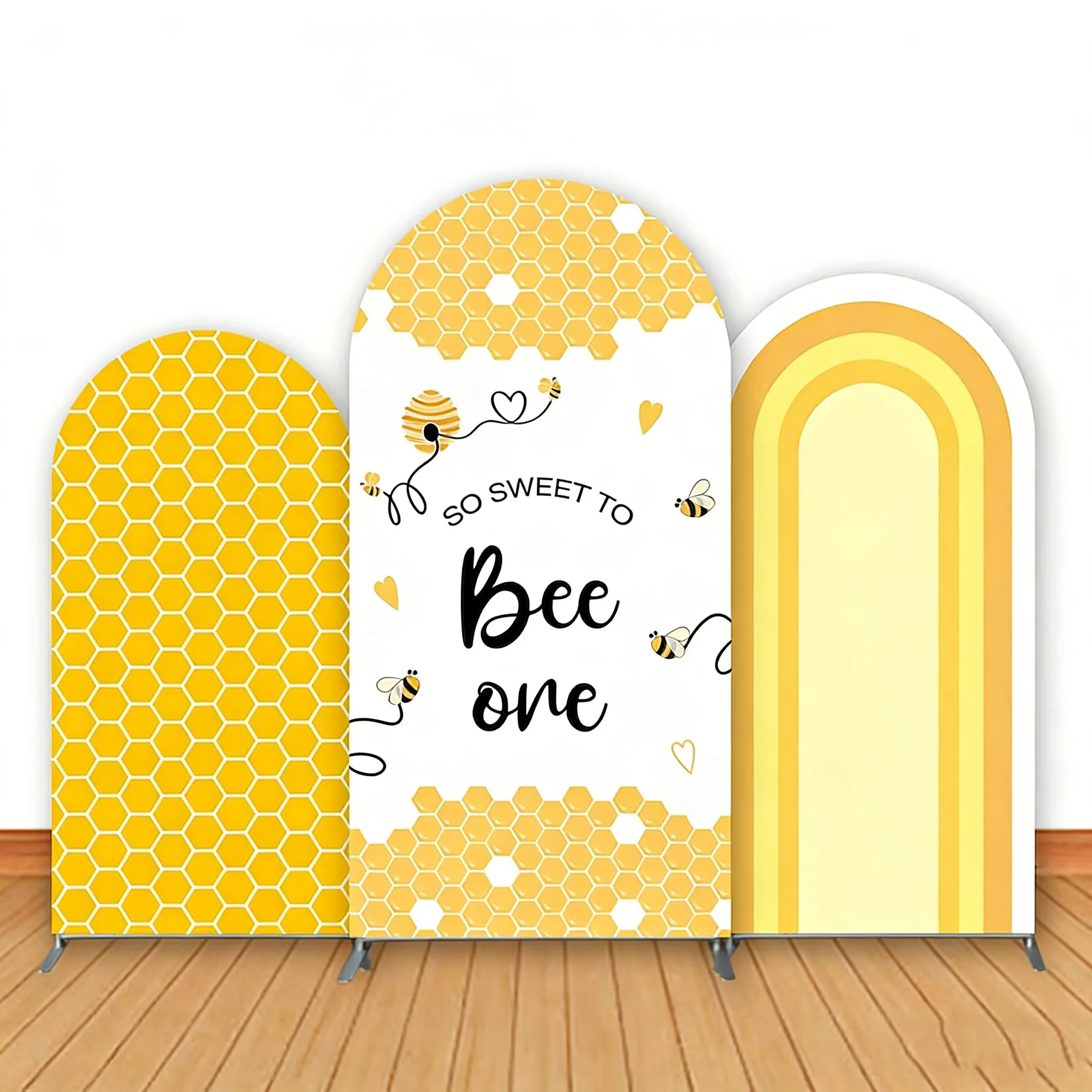 

Двусторонний арочный декор LS с милой пчелкой для фотозоны на детский праздник, день рождения ребенка, выпускной