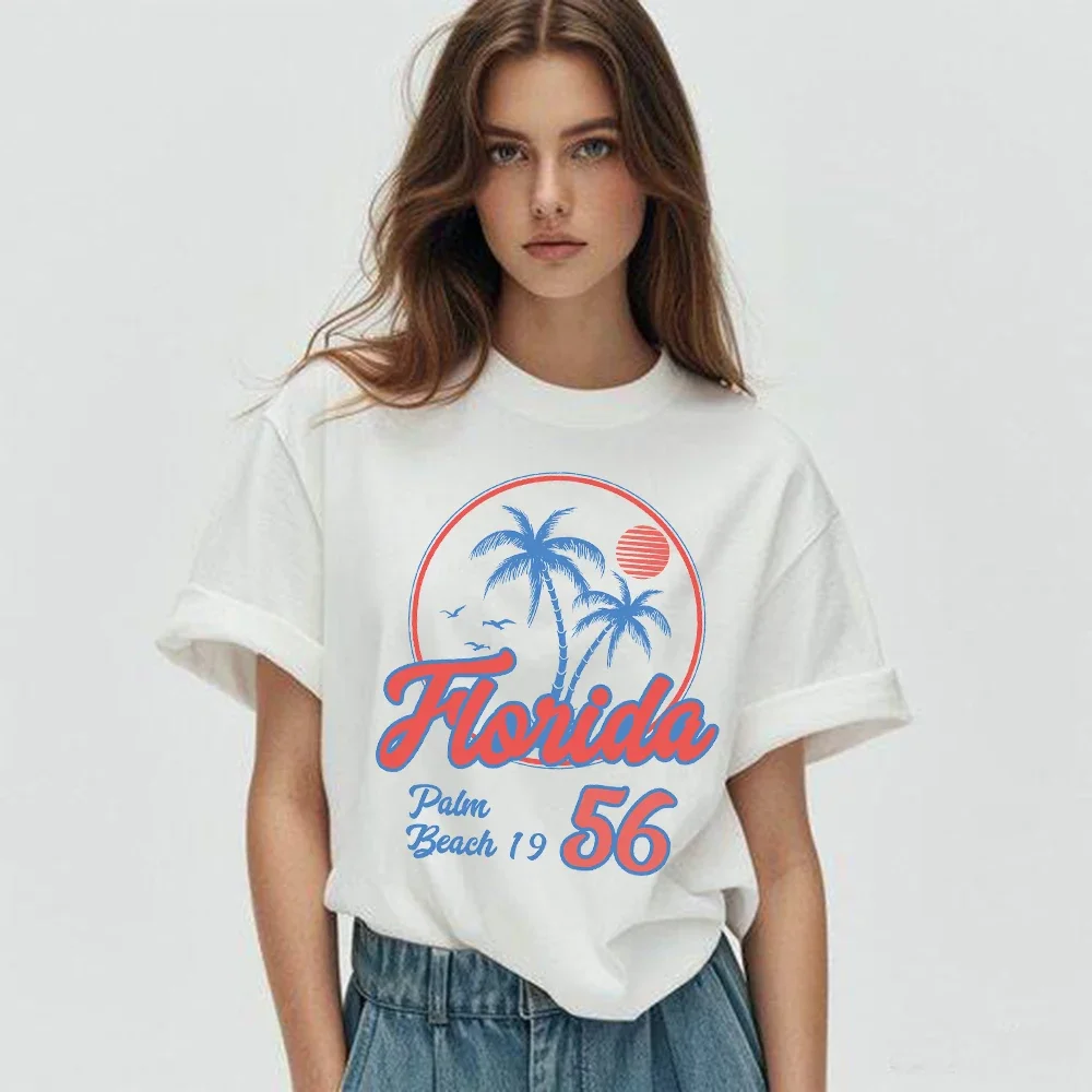 1956 Florida  Mystical Celestial Graphic Tshirt Women Vintage Boho Cotton Oversized T Shirt Hippie Retro Aesthetic Tops Tees