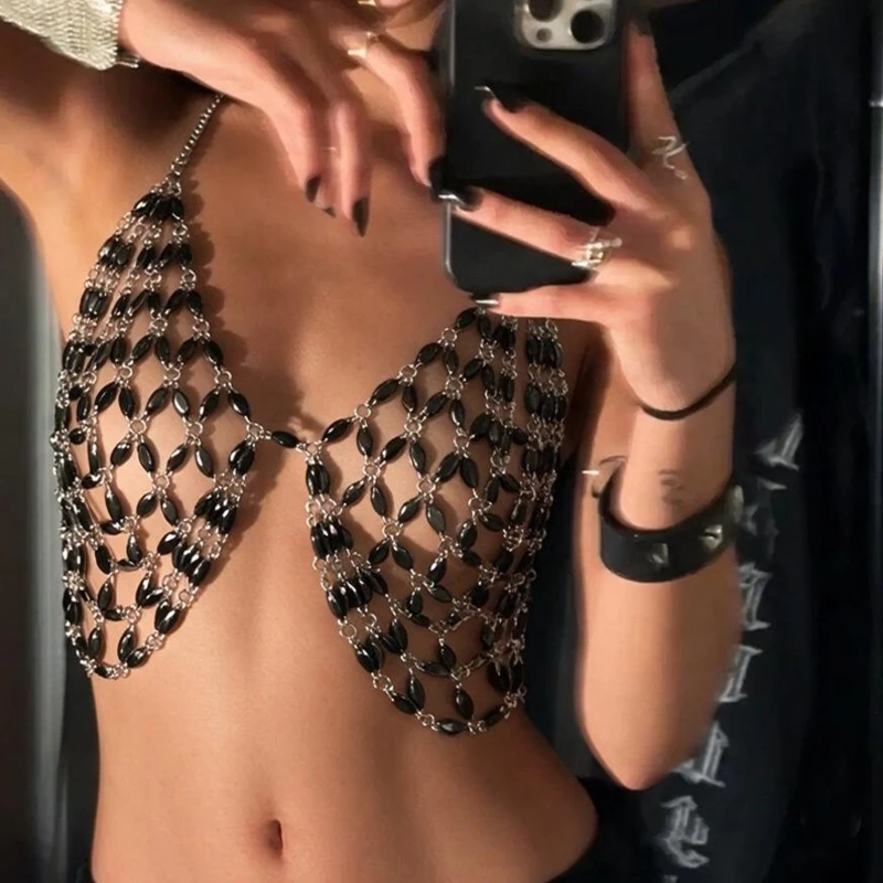 Body Jewelry Halter Accent with Fit Tuning for Vacation and Party Outfits E0BF