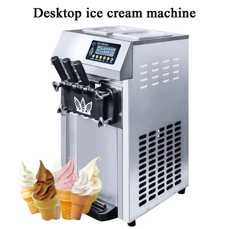 Ice Cream Machine Table Top Hard Ice Cream Yogurt Maker 1400W Automatic Benchtop Gelato Home Appliance Commercial