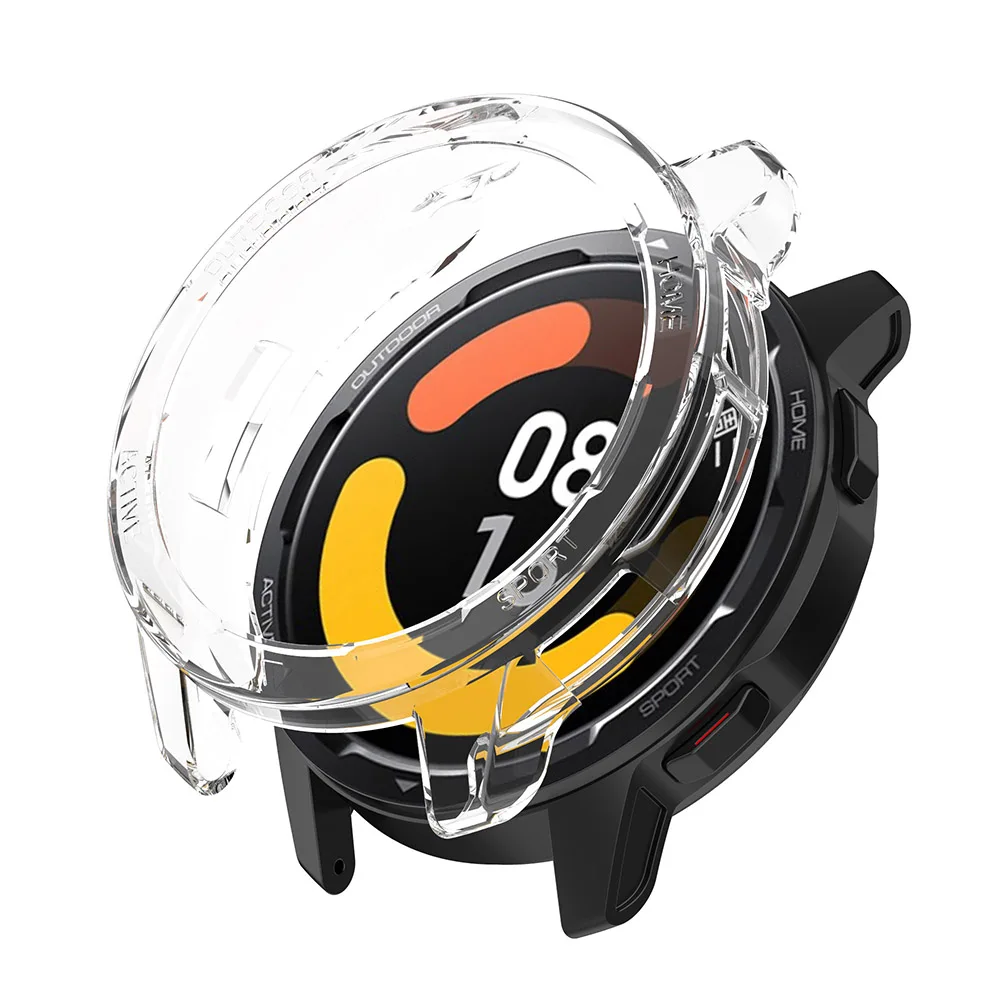 Soft TPU Protector Case For Xiaomi Watch S1 Active/Mi Watch Color 2 Clear Protective Shell Cover Frame Bumper