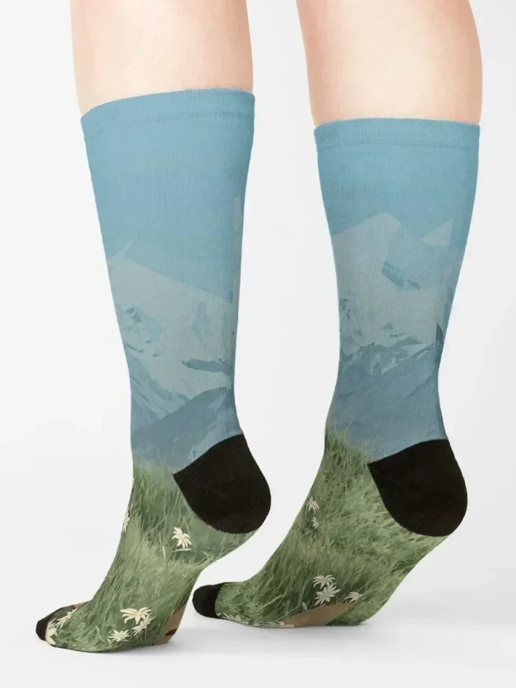 The Sound of Music Poster Illustration Socks Soccer colored Thermal man winter custom Men's Socks Luxury Women's