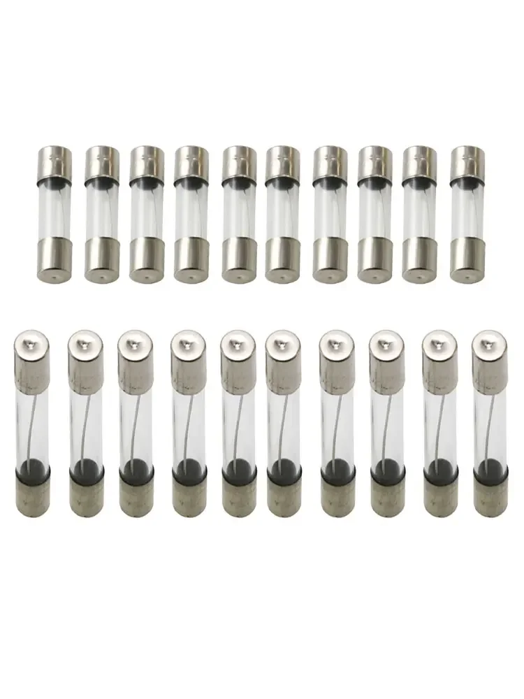 Fusibles en Tube de verre à soufflage rapide, 5x20mm, 6x30mm, 5x20 6x30mm, 250V 0.1 0.2 0.5 1 1.5 2 3 3.15 4 5 6 6.3 7 8 10 12 15 20 25 30 A AMP